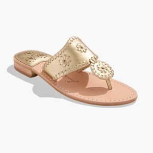 Jack Rogers Women’s Jacks Flat Sandal in Platinum, Size 10